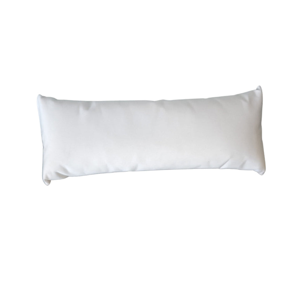 The AquaOutdoors Chaise Lounge Pillow, a long white rectangle perfect for headrests or enhancing comfort on in-pool chaises, is shown against a plain white background.