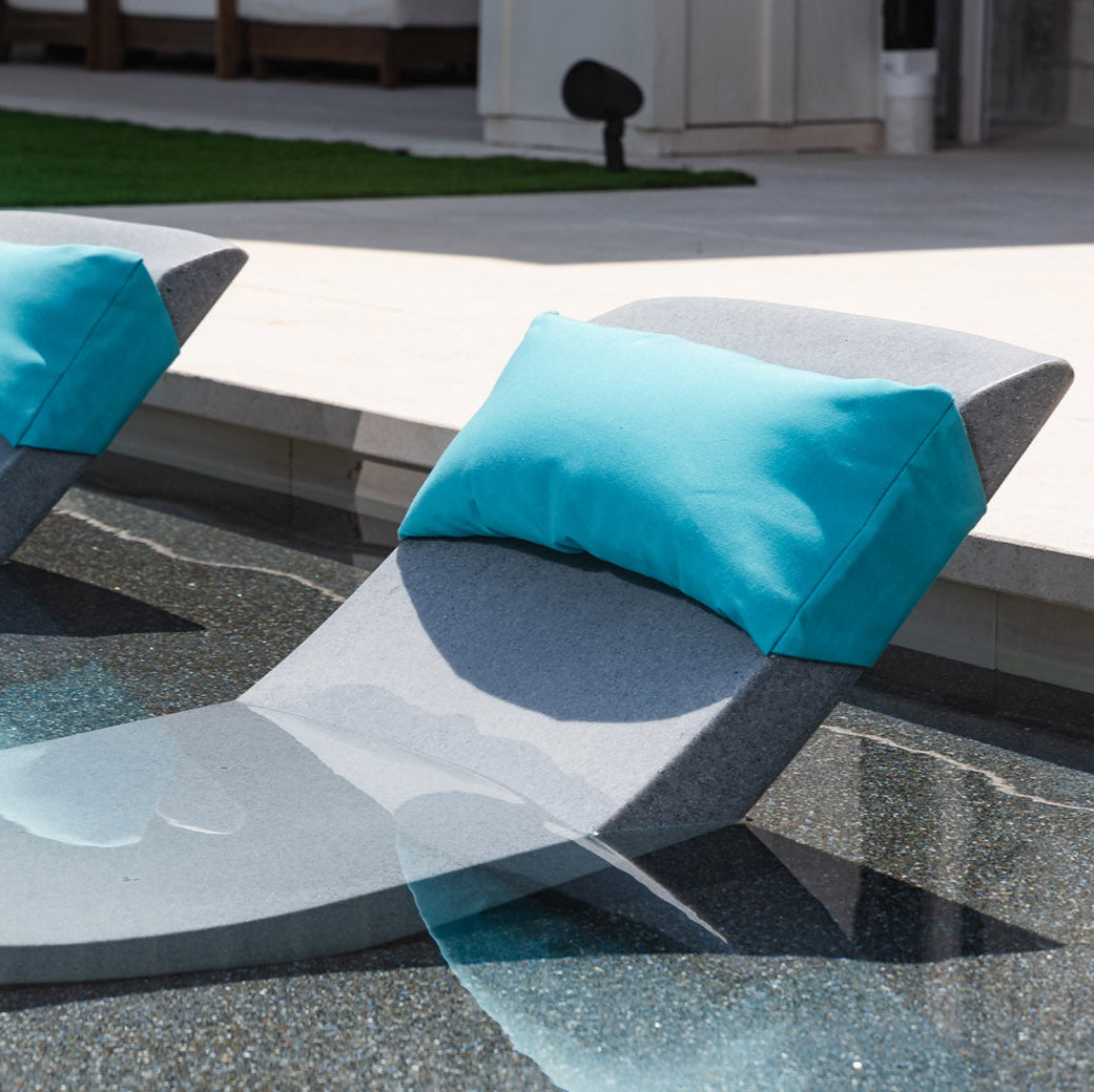 In Pool Chaise Lounge Pillow for Aqua Outdoors