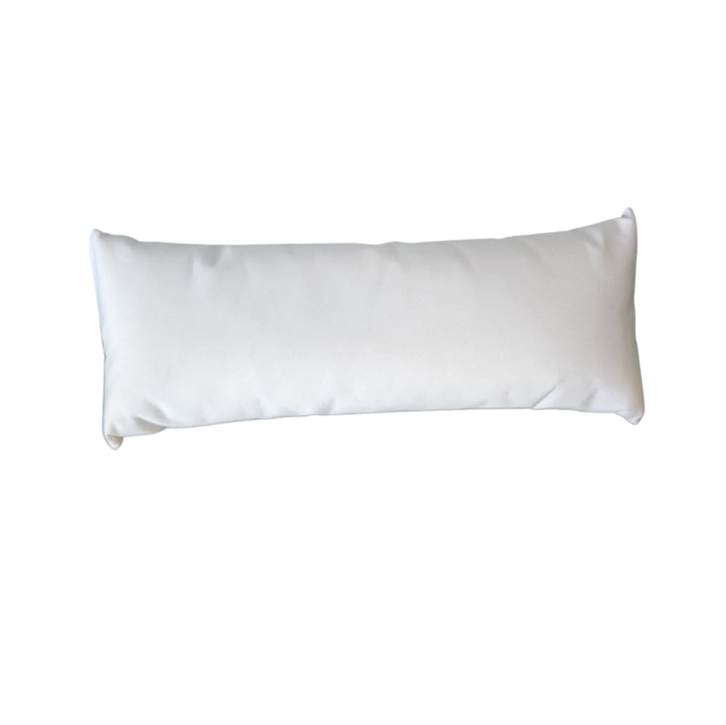 The AquaOutdoors Chaise Lounge Pillow, a long white rectangle perfect for headrests or enhancing comfort on in-pool chaises, is shown against a plain white background.